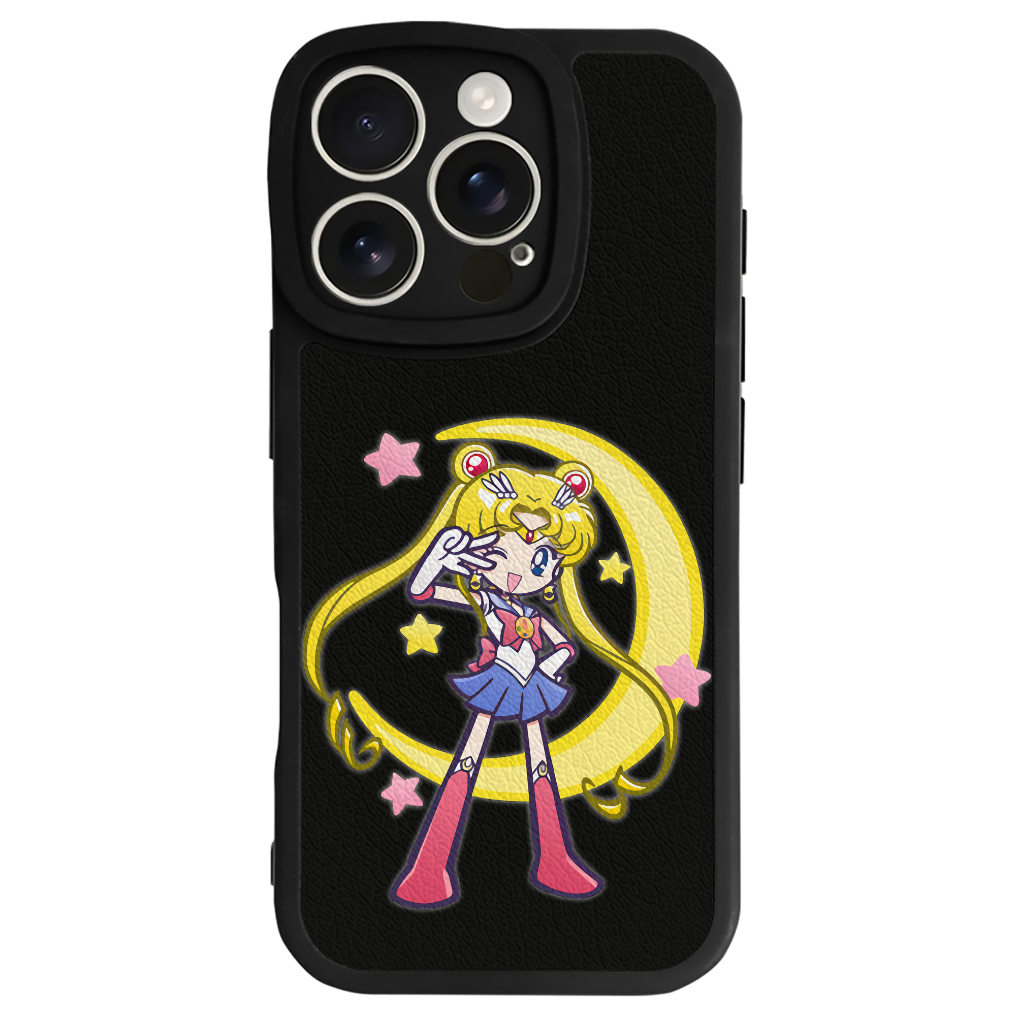 （画像用） 美少女戦士セーラームーン 月野 うさぎ つきの うさぎ Sailor Moon Tsukino Usagi 【iPhone 16シリーズ対応】シリコンスマホケース（レザー調） 材質：シリコン